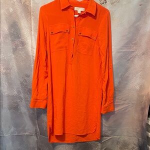 Michael Kors Vibrant Orange Mini Dress